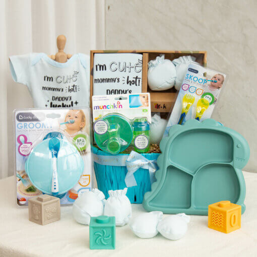 Newborn Baby Bath Basket Set | Simply Unique Baby Gifts